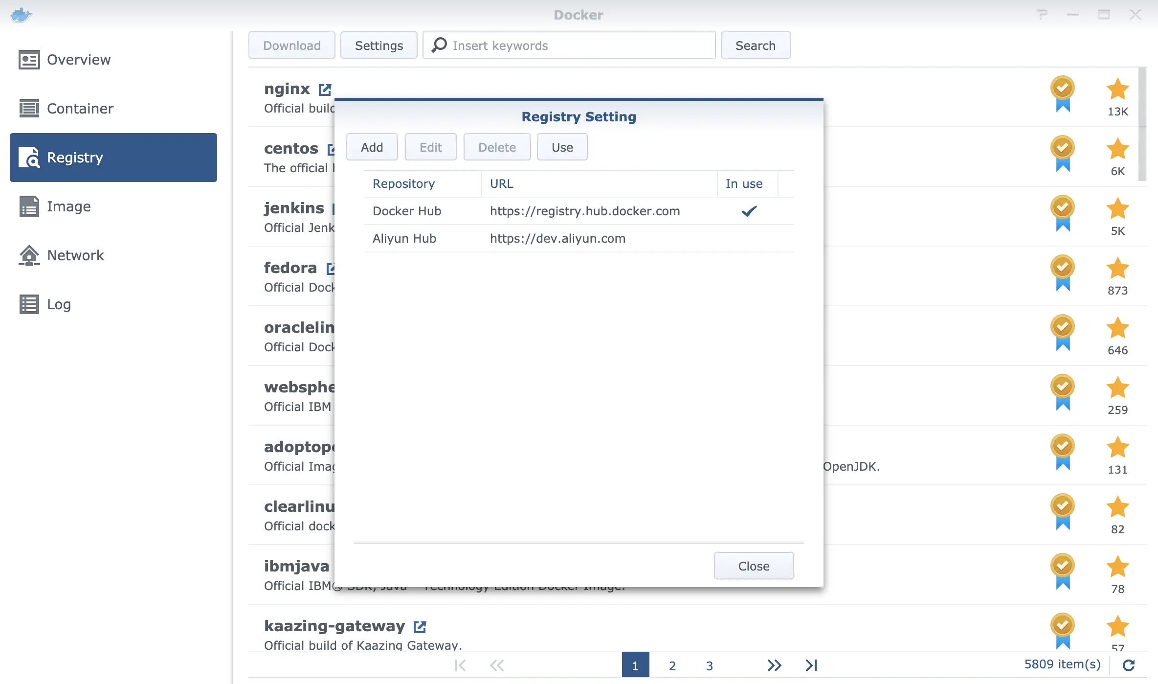 Fig.10 Docker Registry