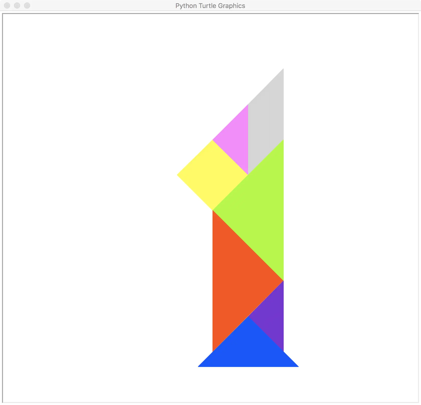 Tangram example - Number 1